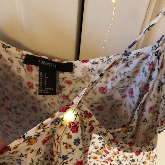 FLORAL SHOLDER-LESS DRESS - Picture 3 of 3